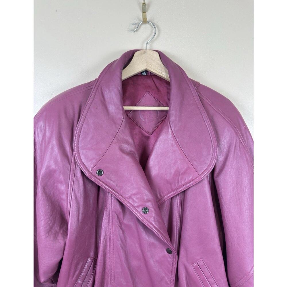 Jacqueline Ferrar Mauve Leather Jacket - Picture 4 of 17